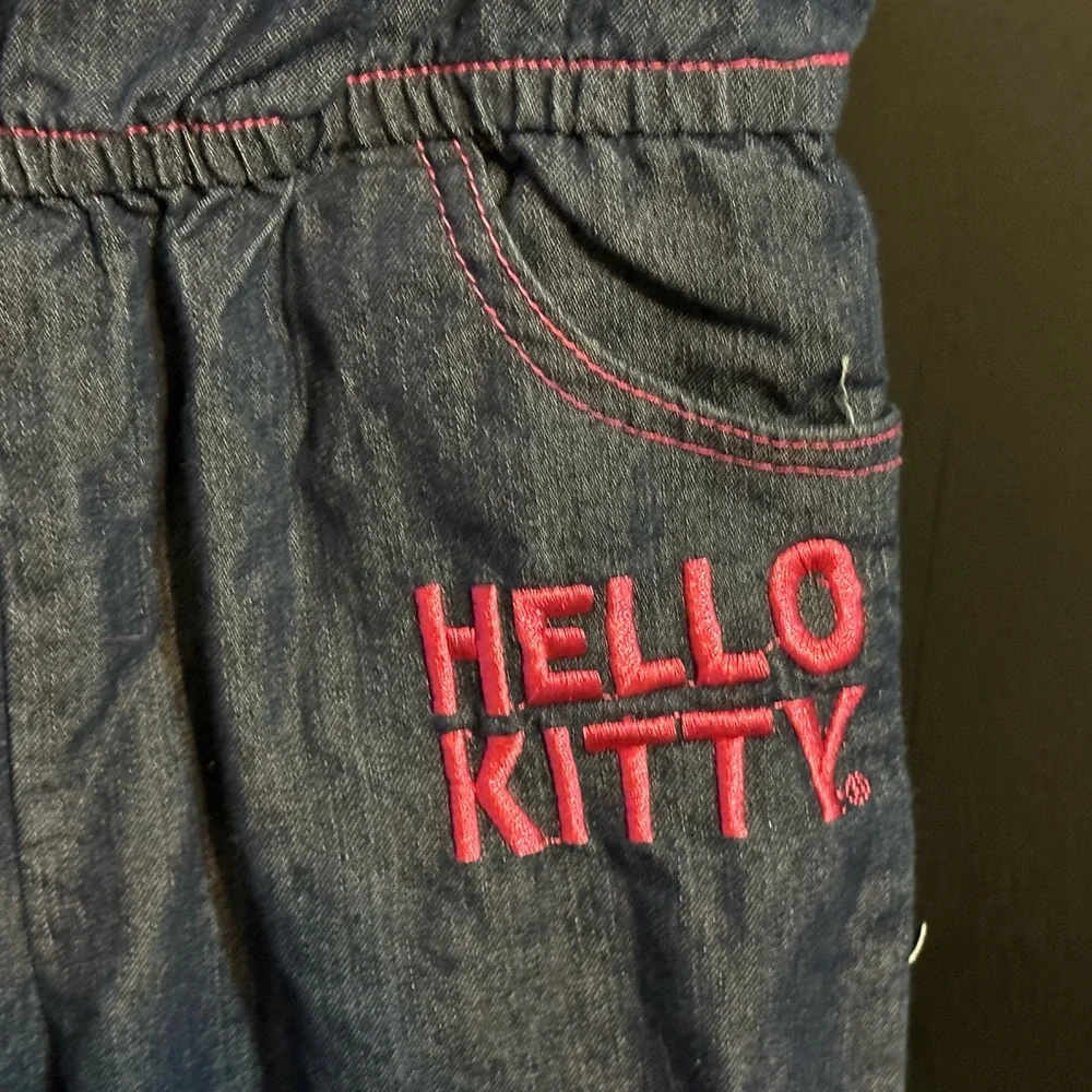 Hello Kitty Girls Denim Jumpsuit with spaghetti straps young girls size 6 - Picture 8 of 12